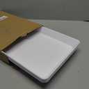 4-Pack Plastic 16" x 11" Large White Serving Trays Set - Reusable Serving Platters for Cookie, Appetizer, Charcuterie, Snack, Dessert, Party Food Display - Stackable Kitchen CounterTop Tray, BPA Free