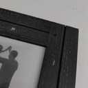 Picture Frame with Polished, Crystal Clear Glass - Hampton Collection - Distressed Wood Picture Frames for Tabletop and Wall Display - Charcoal Black, Frame Size 10x8.5"