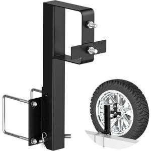 Heavy-Duty Folding RV Spare Tire Bracket,Heavy Duty Folding Trailer Spare Tire Mount Fits 15" & 16" Wheels, Spare Carrier for 4" Square Bumpers,Durable Trailer Accessories