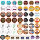 Crazy Cups Perfect Samplers Dark Roast Coffee Pods Variety Pack Sampler, Assortment Of Extra Bold Single Serve Pods For K Cup Brewers, 50 Count (EXP 09/15/26)