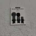 USB C Lavalier Microphone Wireless Mini Mic for Type-C Android Phone/Tablet/PC Video Recording Clip-on Mics with Rotatable Clip&Denoise Recording, Ideal for Vlog Tiktok Youtube Podcast Content Creator