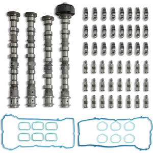 3.6 Pentastar 4Pcs Camshaft Set With Rocker Arm Valve lifters Fit For Ram 1500 Jeep Cherokee Chrysler 200 300 Dodge Grand Journey Charger Challenger 3.6L V6 2011-2016 Replace#5184377AD