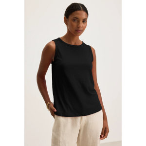 ATHMILE Velvet by Graham & Spencer Women's Taurus Cotton Slub Sleeveless Top L