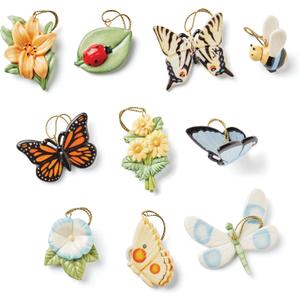 Lenox 894959 Butterfly Meadow 10-Piece Ornament Set