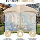 COWVIE Gazebo Replacement Netting Screen, 10' x 10' Universal Gazebo 4-Panel Mosquito Sidewalls with Double Zippers for Outdoor Patio (Only Netting)