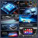 8 Core 4+64G Car Radio for Toyota RAV4 2013-2018 with CarPlay Android Auto