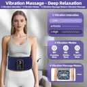 Back Massager Belt Cordless, Upgraded Red Light Heating Pad for Low Back, 3 Vibration Electric Massager, 5 Heat, Christmas Gifts for Men, Women, Dad Mon (Blue)