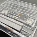 57.5"-62" Extra Wide Auto Closing Baby Safety Gate for Stairs & Doorways, Pressure Mounted No Drill Pet Gate with Walk-Through Door - Heavy Duty Childproof Gate for Toddlers, Kids, Dogs (White)