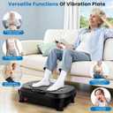 Vibration Plate Exercise Machine for Lymphatic Drainage with 200 Levels, Whole Body Fitness Workout Equipment Stand Shake Board Sport Gym for Weight Loss Fat Burner for Women Men