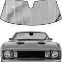 Pigenius Windshield Sun Shade for Ford Mustang 1971-1973, Fastback or Hardtop, Custom Front Window Sunshade - AstraGuard