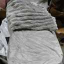 BEDELITE Fleece California King Comforter Set -Super Soft & Warm Fluffy Light Grey Bedding, Luxury Fuzzy Heavy Bed Set for Winter with 2 Pillow Cases