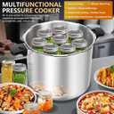 23-25qt+ Aluminum Pressure Cooker, Extra Large Capacity for Commercial & Home Use,Pressure Canners for Canning，Multi-Stove Compatible Bulk Food Preparation,Presto 23 quart pressure canner