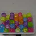 Reusable Ice Cube with Lid & Bin, 60 Pack Plastic Ice Cubes for Drinks BPA Free, Colorful Refreezable Square Ice Cubes for Water Bottles, Whiskey, Vodka, Coffee, Beer or Wine, Non-Diluting