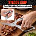 Stainless Steel Poultry Shears Heavy Duty Kitchen Shears for Food with Hardened Blades, One-Hand Safety Lock, Spring Mechanism, Dishwasher Safe Chicken, Meat Cutting, Turkey, Fish, and Vegetables