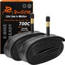 700C Heavy Duty Bike Tubes 700x35C/38C/40C/43C (35/43-622) 700C Bicycle Tubes Premium Butyl Rubber Compatible with Road, Gravel, Mountain, Hybrid Bike Tire Tubes Schrader Valve AV48mm 2-PCS