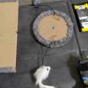 Cat Scratching Post 34 Inches Heavy Duty and Thicker Cat Scratching Post Cotton Rope with Hanging Ball and Mice Scratching Post for Indoor Cats and Adult(Grey)