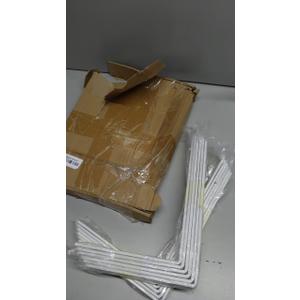 12 Pack  L 12" x H 8" x W1.5, 5mm Thick White L Shelf Bracket, Iron Shelf Brackets, Metal Shelf Brackets, Floating Shelf, Shelf Supports with Screws