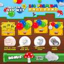 ALL-IN-1 Video Game Balloon Arch Kit with BONUS Mushroom, Cloud & Star Balloons - Red Blue Green Yellow Balloon Garland for Gamer Birthday Party Decorations & Party Supplies