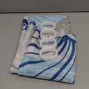 Beach Ocean Themed Shower Curtain, Cute Nautical Coastal Shower Curtain for Bathroom Decor, Summer Tropical Seashell Starfish Coral Fabric Shower Curtain Set with Hooks, Teal Blue, 72x72