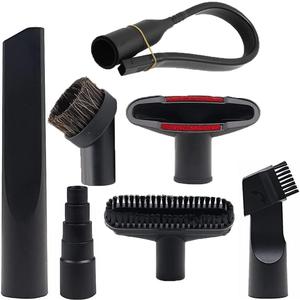 1 1/4" Vacuum Accessories and Attachments for Shop Vac Household Cleaning Vacuum Brush Attachment Nozzle Flexible Crevice Tool with 1 7/8" 1 3/8" to 1" Hose Adapter, 7 Pack