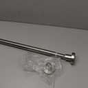 Shower Curtain Rod Tension- Never Rust No Drill Non-Slip Spring Tension Shower Rod, 40-73 inches 304 Stainless Steel, Brushed Nickel