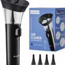 Manual Ear Wax Cleaner  Safe, Comfortable & Easy to Use Seamless One-Hand Operation, Black