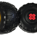 Peg Perego John Deere Gator HPX Rear Wheels Black Unfinished (3 x 3. inches /1 x 0 mm, 0 inches Offset) (Compatible with Peg Perego John Deere Gator HPX that were made before 2010)