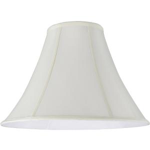 Aspen Creative 30019 Transitional Bell Shape Spider Construction Lamp Shade in Off White, 16" wide (6" x 16" x 12"), 6" Top x 16" Bottom x 12" Slant