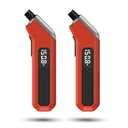 ETENWOLF Digital Tire Pressure Gauge 2 Pack, Industrial Tire Gauge 3-200 PSI, Calibrated to ANSI B40.7 Grade 2A(Plus-Minus 0.5%), Air Pressure Gauge with Replaceable AAA Batteries (Vivid Orange)