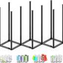 Collapsible Bottle Drying Rack, Foldable Baby Bottle Drying Rack, Portable Drainer Stand Holder for Water Bottles, Cup, Reusable Silicone Bag, Cutting Board (Black)