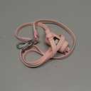 Waterproof Dog Leash with Poop Bag Holder, 5FT/6FT Adjustable Length with 2 Swivel Hooks, Odor-Free & Easy-Clean Dog Lead for Large Medium Small Dogs (5FT - 3/5inch Width, Pink)