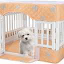 PJYuCien Dog Playpen Bottom Pad and Cover Fits for 36 Inch 4 Panels Exercise Pet Pen, Orange