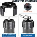 Meonum 3 Pcs Adjustable Oil Filter Removal Tool, Oil Filter Wrench Fit 2-1/2 to 3-1/8 Inch Filters, Include Gloves for Clean Hands, 3/8" Drive