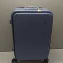 Mixi Carry On Luggage with Cup Phone Holder and Charger Hard Shell Suitcases with Spinner Wheels,20 Inch Sapphire Blue