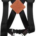 Adjustable Padded Djembe Shoulder Strap African Hand Drum Harness Belt Polyester with Quick Change Hook (Black)