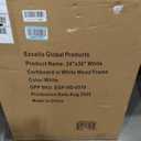 Excello Global Products 24" x 36" White Wood Frame White Corkboard