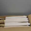 SAYAYA 50 Pieces 33 Inches Large White Paper Umbrellas Parasol Decorative Chinese Japanese Parasol Rainproof Oiled Paper DIY Painting Umbrellas for Wedding Bridal Showers Party Decor (50 PCS)