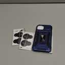 DEERLAMN Case for iPhone 13/iPhone 14 6.1-Inch with Slide Camera Cover+Screen Protector(2 Packs),Rotated Ring Kickstand Military Grade Shockproof Protective Cover-Navy Blue