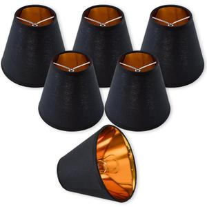 Small Lamp Shade Chandelier Shades Set of 6Fabric Lampshade for Wall LampChandelier ShadesSmall Table LampsFor Cutting Edge Bulbs, Clip-on Fitter Lampshade3" X 6" X 5"
