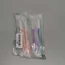 Boao 4 Pieces Toothbrush 3 Sided 7.1 Inch Autism Sensory Toothbrush 360 Degree Cleaning Travel Brush Complete Teeth Angle Clean Tooth(Pink, Blue, Orange, Purple)