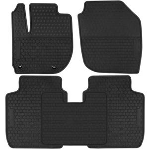 Car Floor Mats Custom Fit for Honda Fit 2015 2016 2017 2018 2019 2020 Full Black Rubber Car Floor Liners Set All Weather Protection Heavy Duty Odorless