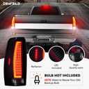 LED Tail Lights Assembly Compatible with Chevy Avalanche 2007-2013, Rear Brake Lamp Taillights Set, Black Housing Smoked Lens