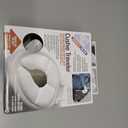 Travel Potty Seat w/ Washable Carry Bag - Perfect for Travel - Padded for Soft Cushion - Portable Reusable Toilet Pottie Training Seats Folds - Toddler Child Baby Kids - Mommy's Helper Cushie Traveler , White