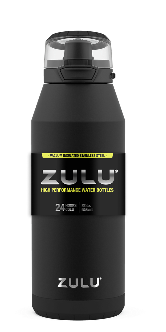 ZULU Swift 32 oz Stainless Steel Vacuum Insulated Water Bottle, Black
