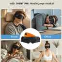 2 x Heated Eye Masks for Dry Eyes, Cordless Silk Mask, 3 Heat Levels Electric Heating Pad for Eye Strain Relief & Fatigue,Ideal Eye Mask for Men Women,Sleep,Travel (Black)
