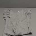 SMissufe Women's Round Neck Ruffle Flutter Sleeve Slim Fit Ribbed Knit Casual Summer Bodysuit Tops (Light Grey, S)