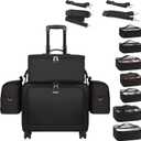 TANTO Rolling Makeup Train Case, Professional Makeup Case on Wheels Makeup Artist Bag With 7 Small Bag 4 in 1 Extra Large Cosmetics Organizer Cosmetology Case With Swivel Wheels & Adjustable Dividers,  Large