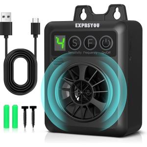 Anti Barking Device for Dogs, 50FT Rechargeable Ultrasonic Dog Bark Control Devices with 4 Modes Stop Neighbors Dogs Barking Waterproof Bark Deterrent Box, Dog Barking Silencer Safe for Outdoor Indoor (Black)