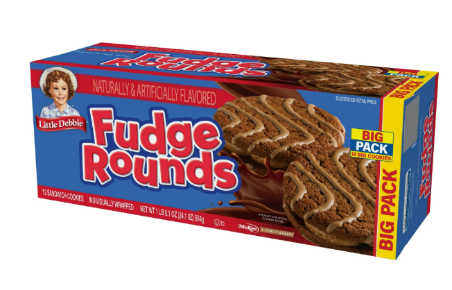 Little Debbie Fudge Rounds Big Pack, 24.1 OZ Box BB Date: 11/2/2025