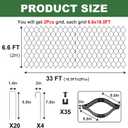 Gravel Grid 3'' Depth with Metal Stakes, 6.6x33 FT Geogrid for Gravel Driveway 2200 lbs per Sq FT Erosion Control Ground Grid Gravel Stabilizer Grid for Driveway, Parking Lot, Slope, Walkway, Patio
